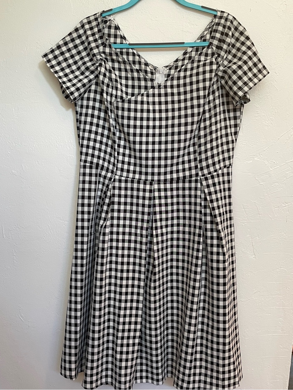 50s style black and white checkered dress. Size 3X